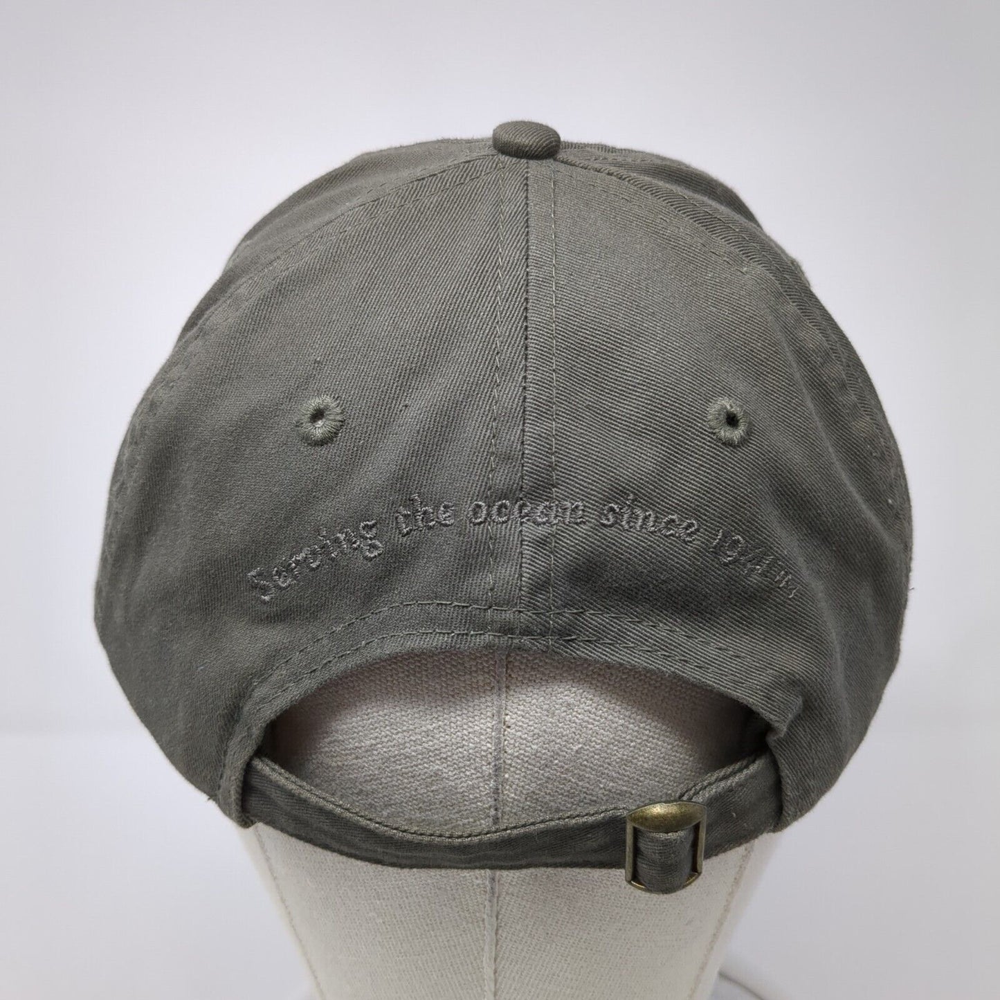 Pacific Seafood Slideback Hat Gray One Size Adjustable Embroidered