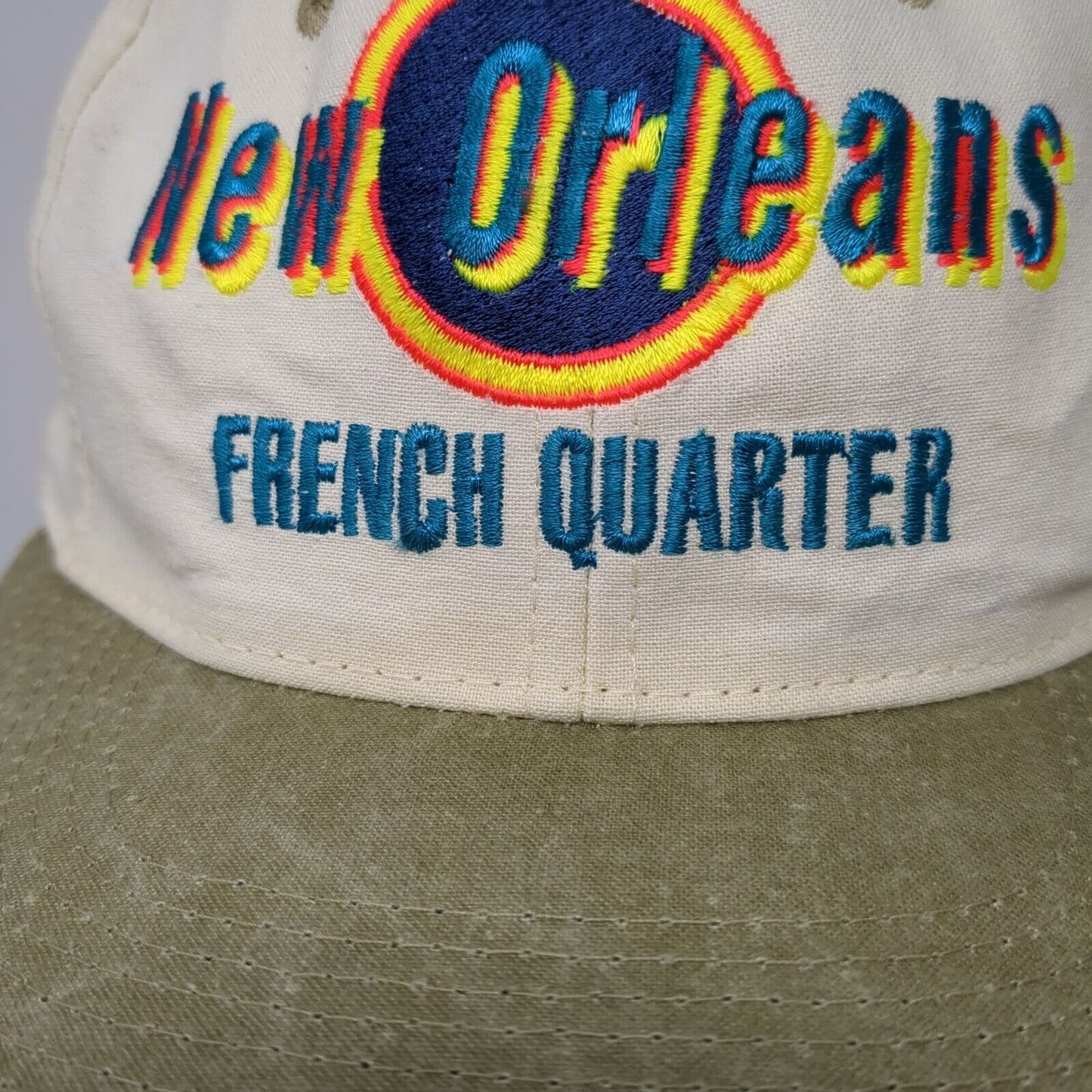 New Orleans French Quarter Snapback Hat Multicolor OSFA Embroidered