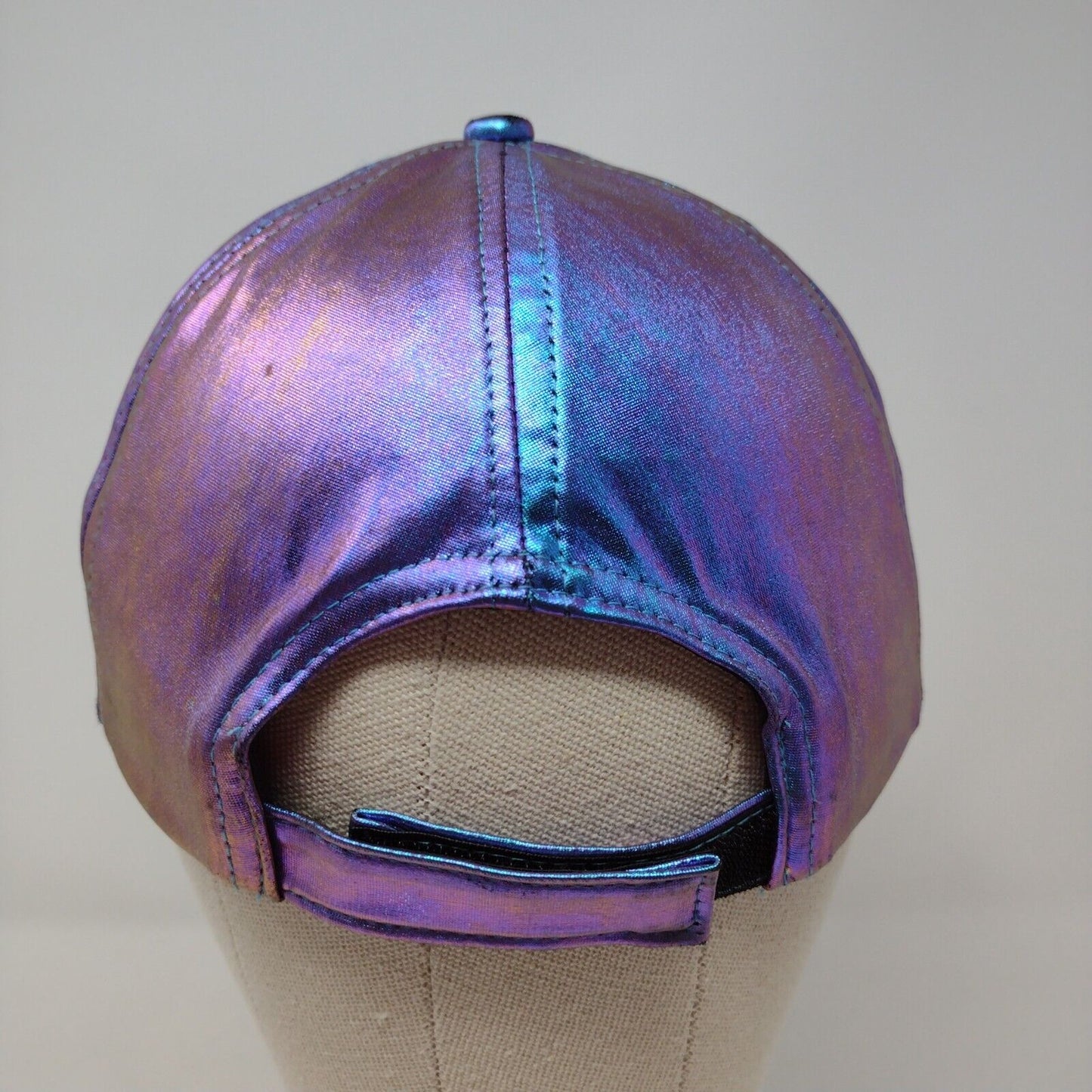 Justice Strapback Hat Multi One Size Adjustable Metallic Colorblock
