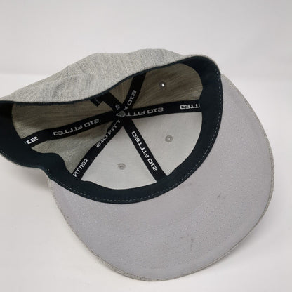 Idaho Fitted Hat Gray 7 1/4-7 5/8 Solid 6 Panel Vent Holes Outdoor