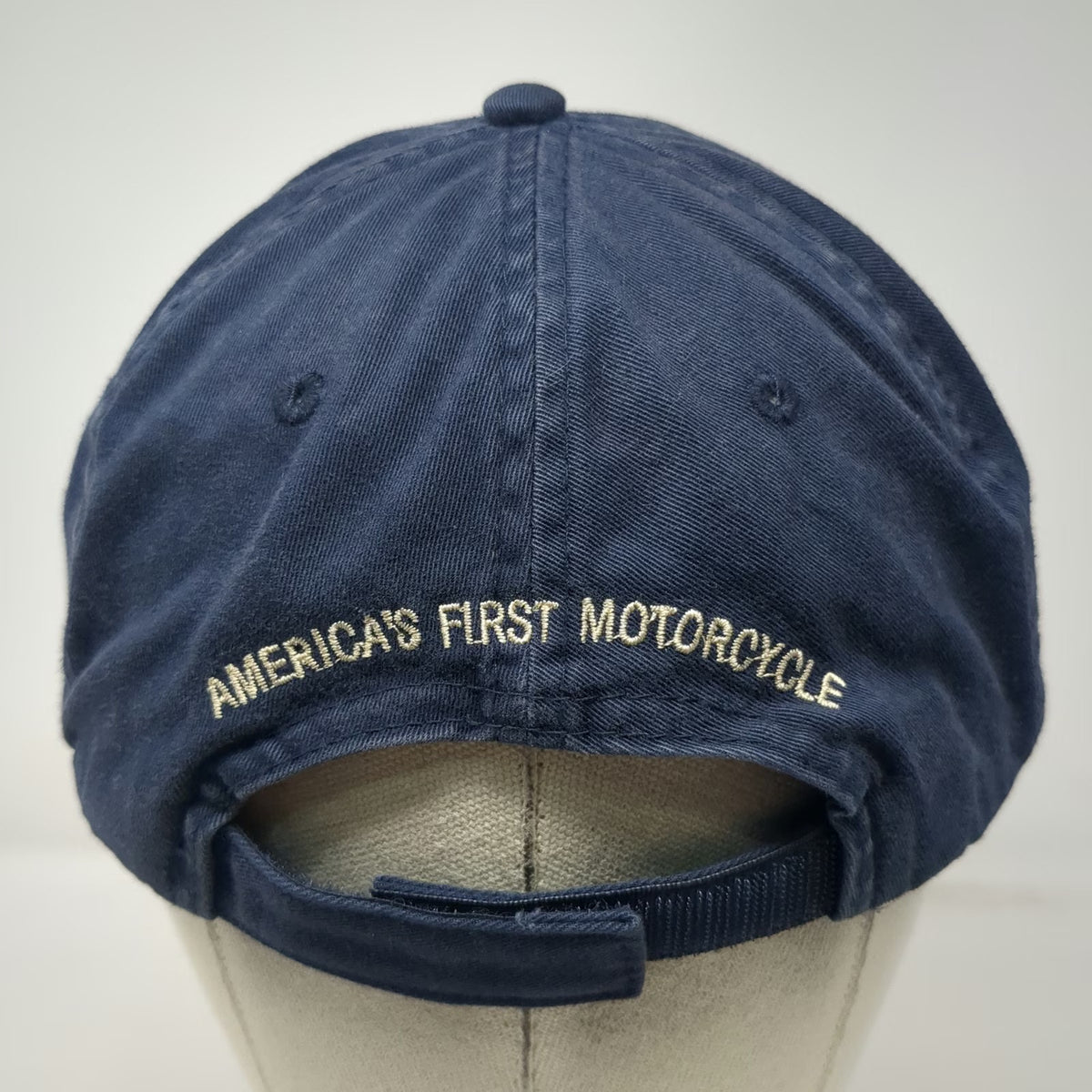 Indian Motorcycle Baseball Cap Blue One Size 100th Anniversary Strapback Hat