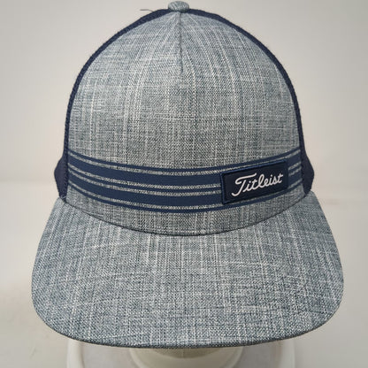 Titleist Trucker Hat Blue One Size Mesh Back Snapback Golf Topo Map Under Brim