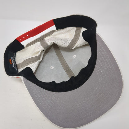 Kapalua Patch Snapback Hat White One Size Adjustable Laser Cut Pukka