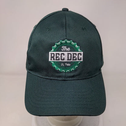 The Rec Dec St. Pete Strapback Hat Green OSFM Embroidered 6 Panel