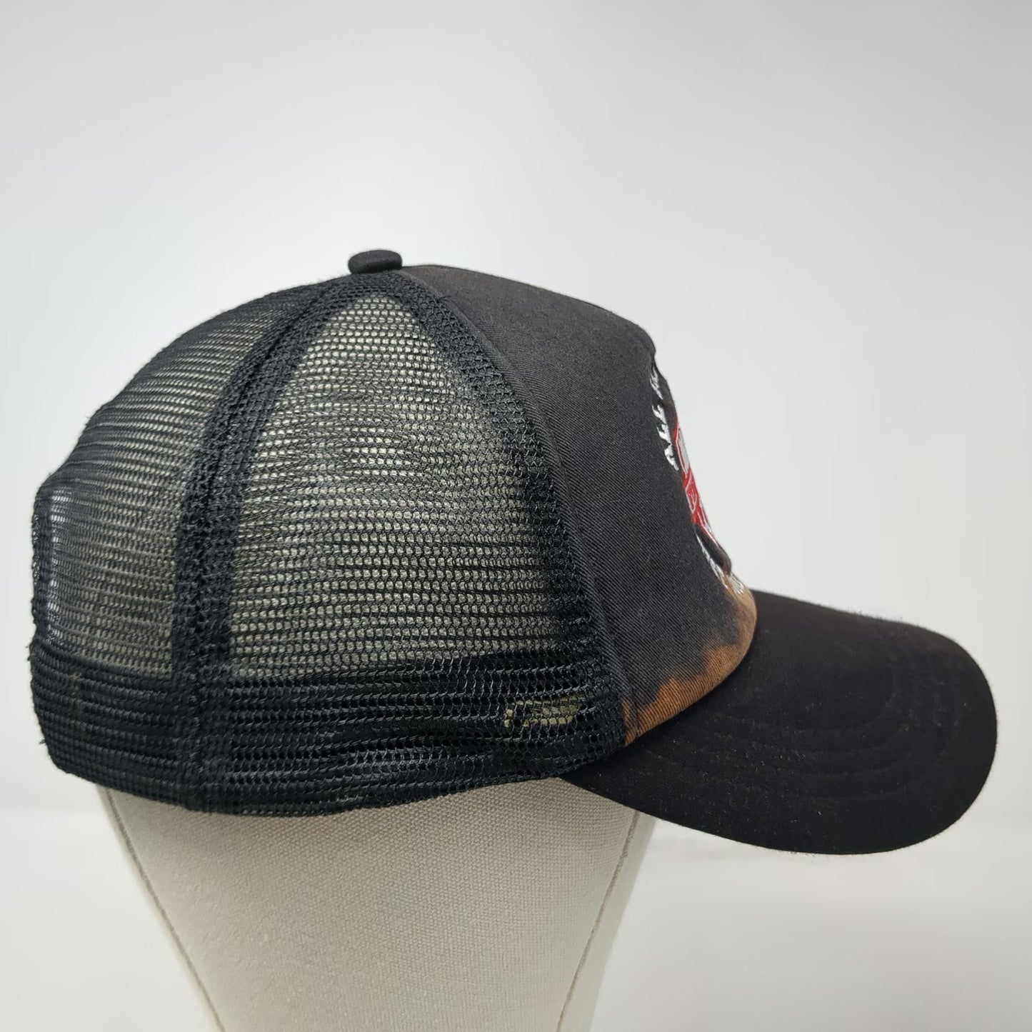 Motley Crue Final Tour All Bad Things Trucker Hat Black One Size Snapback Mesh