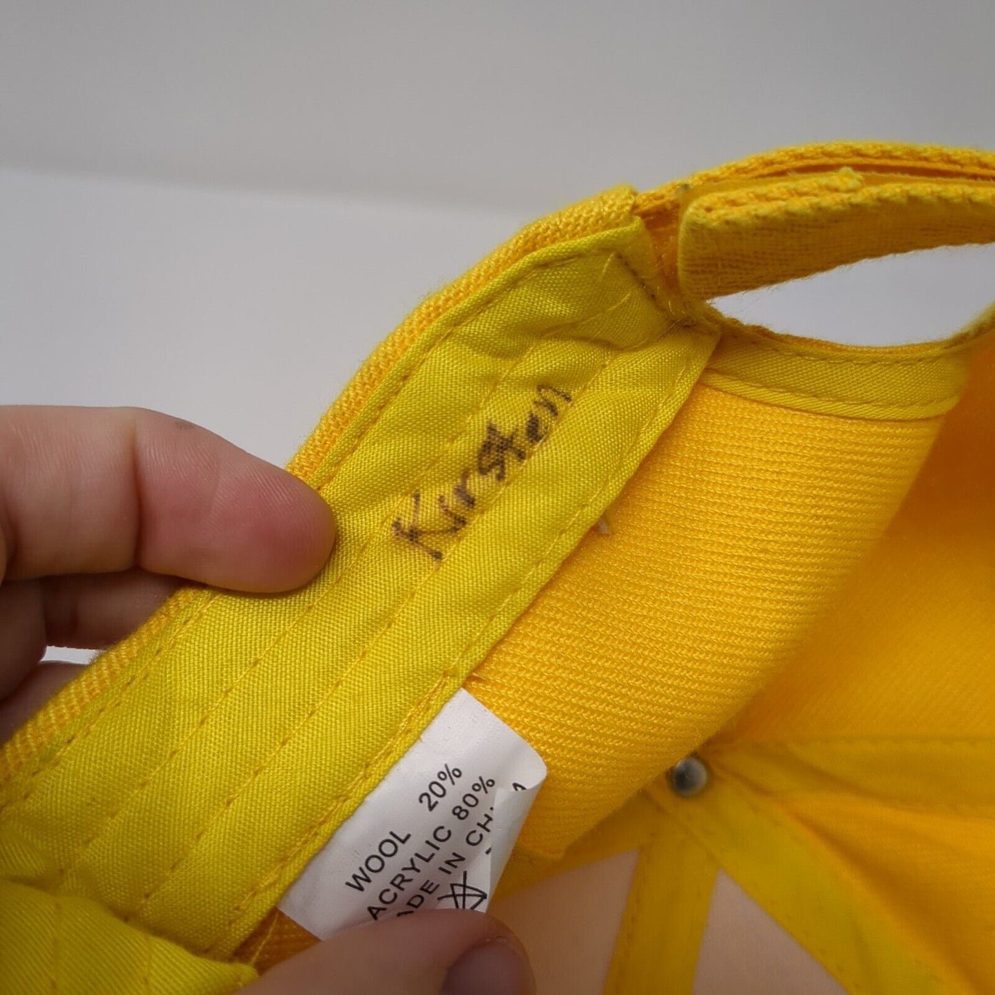 Unbranded Strapback Hat Yellow One Size Adjustable Solid 6 Panel Blank