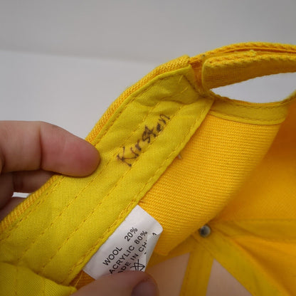 Unbranded Strapback Hat Yellow One Size Adjustable Solid 6 Panel Blank