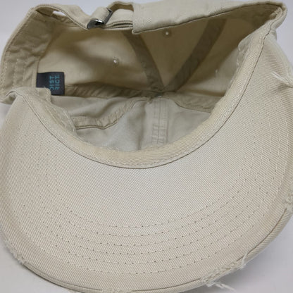 District Baseball Cap Beige OSFM Bixler's Marine Inc Embroidered Slideback Hat