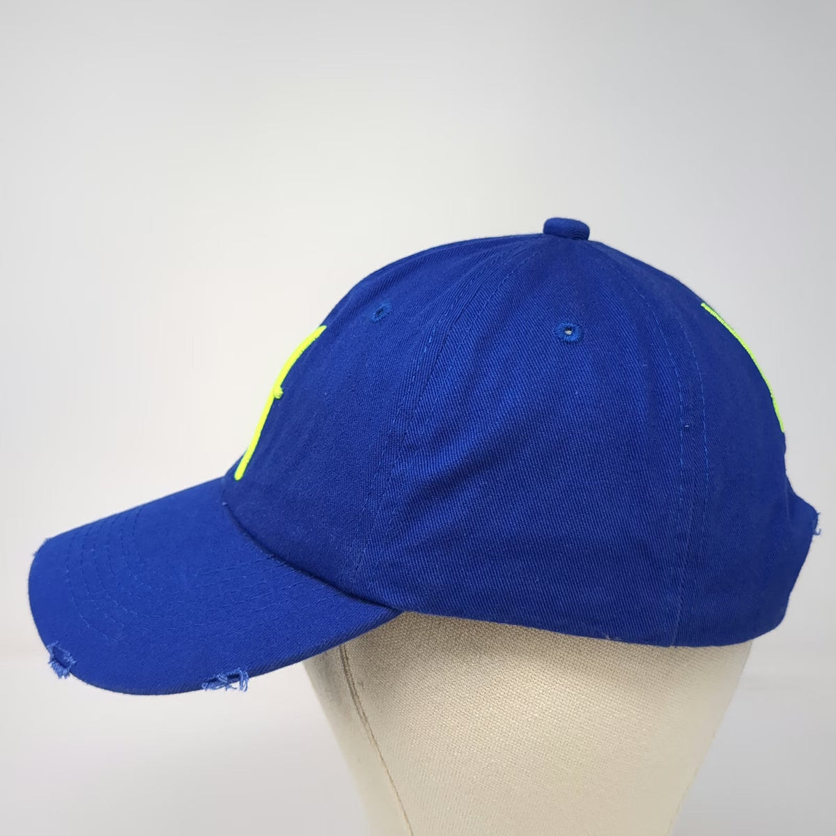 Blue Baseball Cap One Size Altitude MAS Yellow Embroidered Slideback Cotton Hat