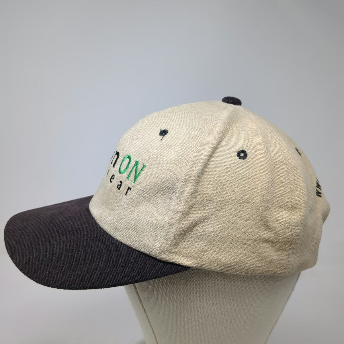 Yupoong Baseball Cap Beige Brown One Size Green ON Golfwear Slideback Hat Logo
