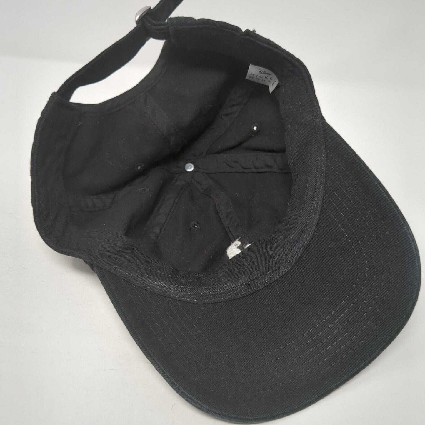 Disney Mickey Mouse Slideback Hat Black One Size Adjustable Embroidered