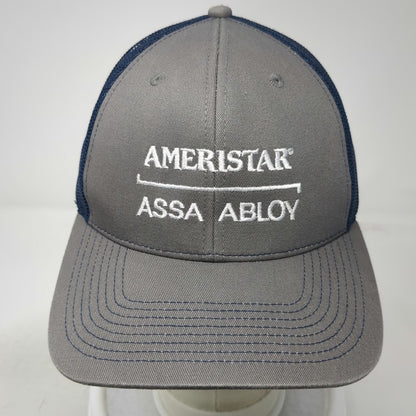 Outdoor Cap Trucker Hat Gray Blue OS Ameristar Perimeter Security Mesh Snapback