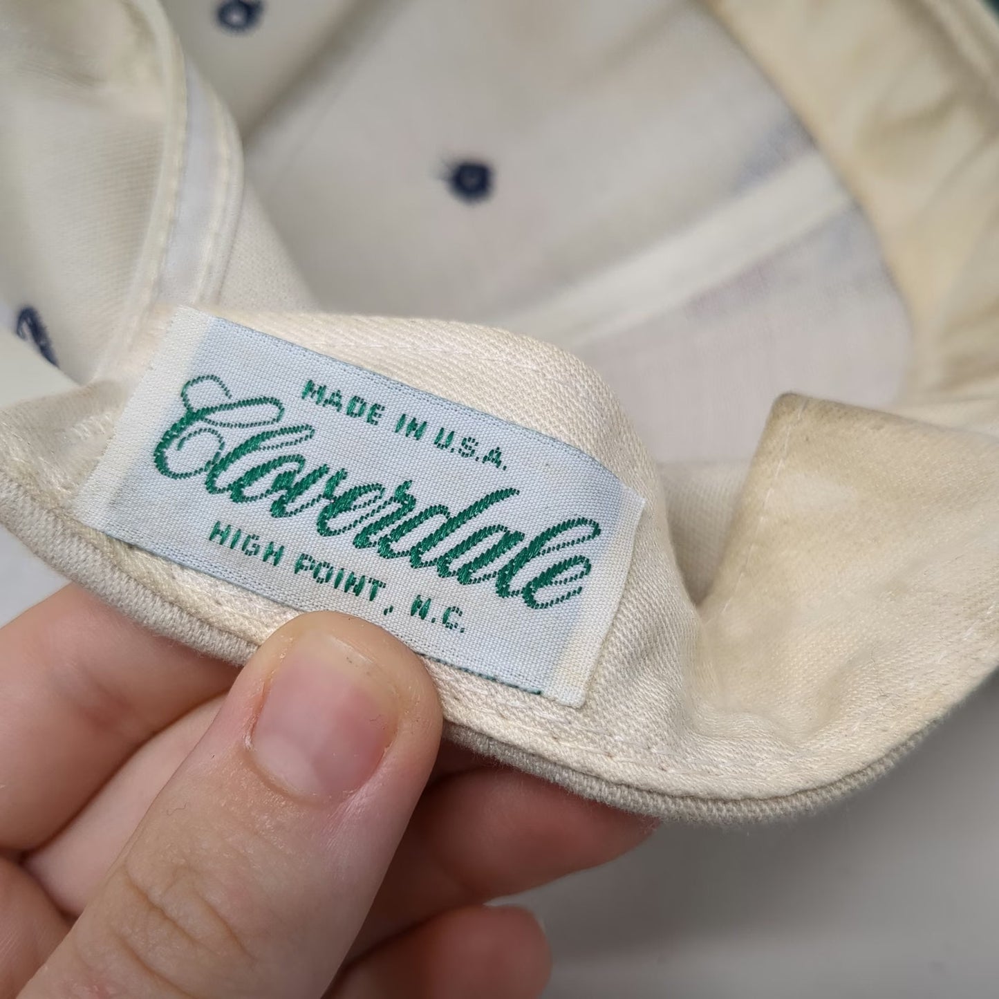 Cloverdale Snapback Beige Blue One Size Port Royal Bermuda Crest Logo Hat USA