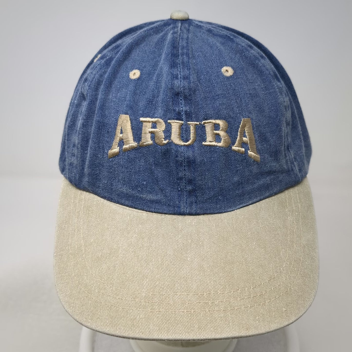 ATT Headwear Baseball Cap Blue One Size Aruba Embroidery Adjustable Two Tone Hat