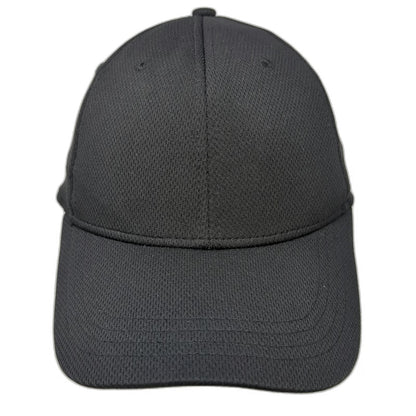 Athletic Works Baseball Cap Black M Stretch Fit Polyester Textured Curved Hat