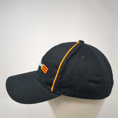 P90X3 Strapback Hat Black One Size Solid Adjustable Embroidered Piping