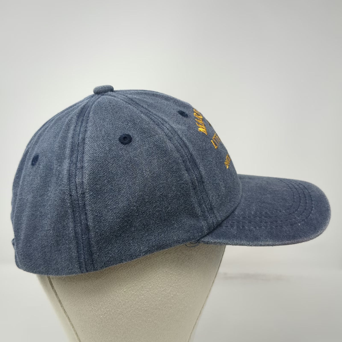 Marine Corps Baseball Cap Blue One Size 250th Anniversary 1775-2025 EGA Logo Hat