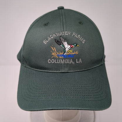 Slackwater Farms Columbia LA Snapback Hat Green OS Adjustable Embroidered OC