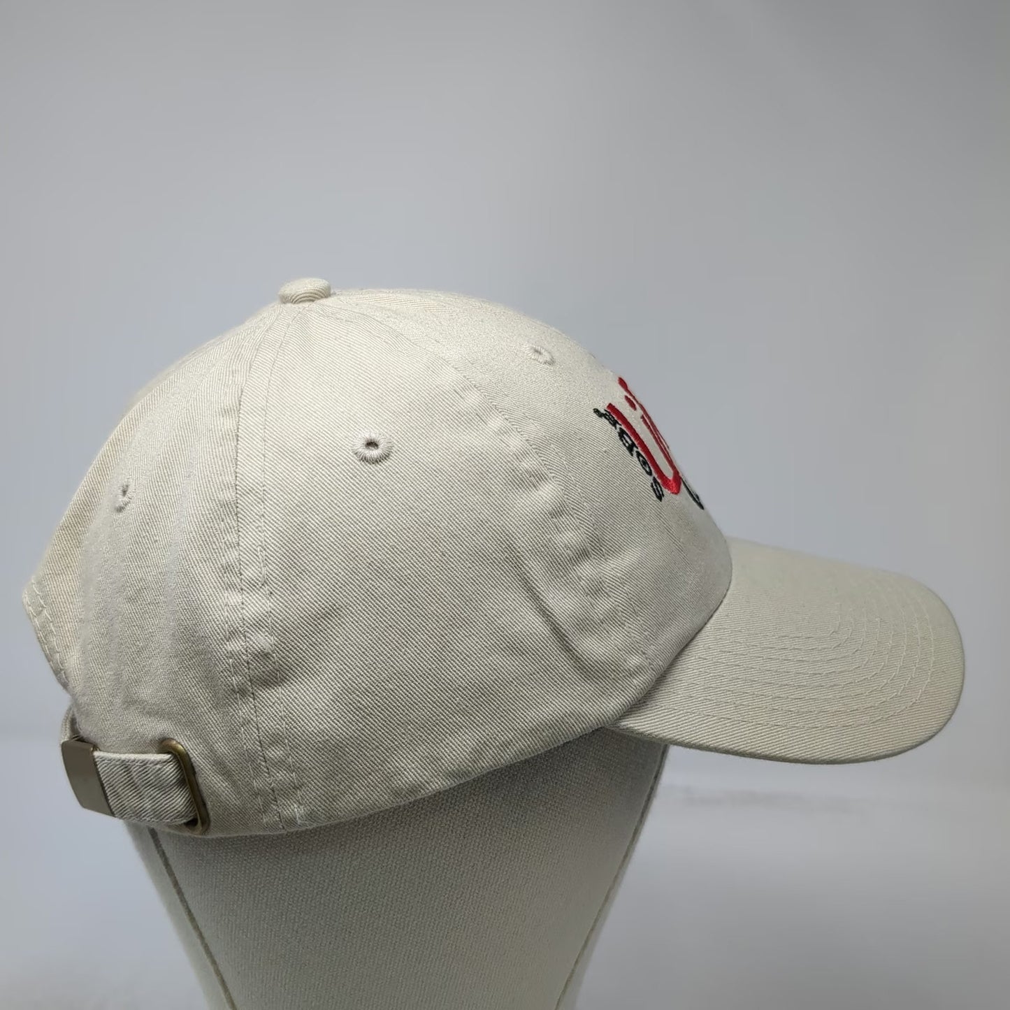 SoBe Life Water Beige One Size Baseball Cap Embroidered Logo Hat Slideback