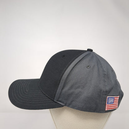 Star & Moon Snapback Hat Black OS Adjustable Embroidered Patriotic Richardson
