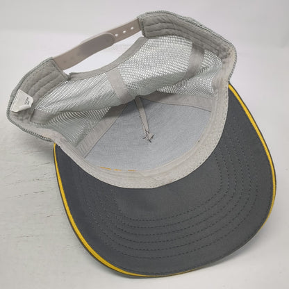 Caterpillar Trucker Hat Gray One Size CAT Logo Embroidered Mesh Back Snapback