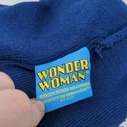 Wonder Woman Women's Knit Beanie Hat Embroidered Logo Pom Pom