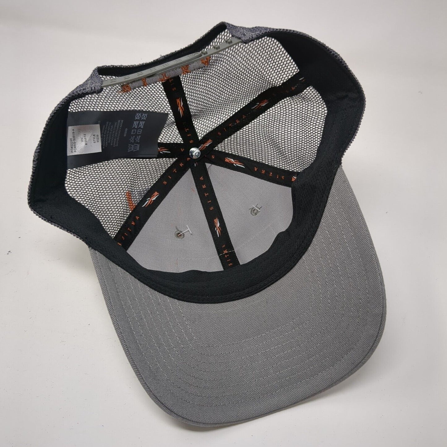 Sitka Gear Topo Logo Patch Trucker Hat Gray OSFA Mesh Back W/Tags