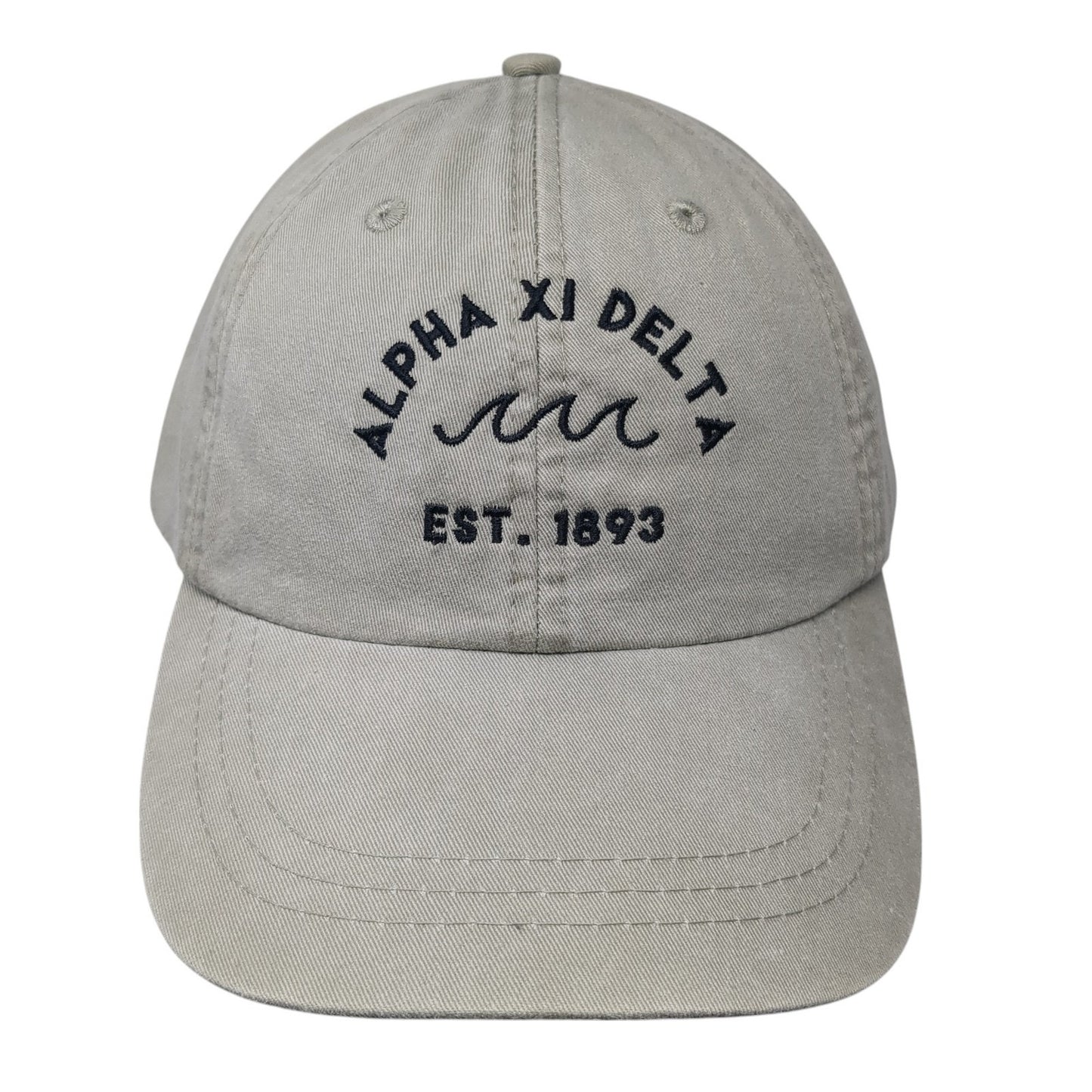 Alpha Xi Delta Est 1893 Slideback Baseball Cap Brown One Size Adjustable Adams