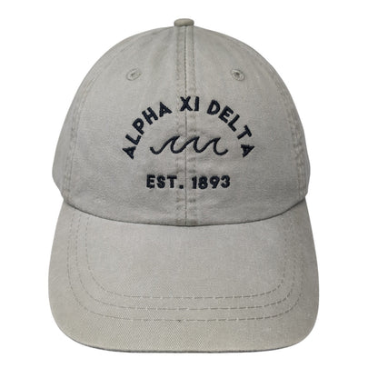 Alpha Xi Delta Est 1893 Slideback Baseball Cap Brown One Size Adjustable Adams