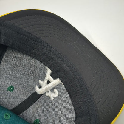OC Sports Oakland A's Baseball Cap Green Yellow One Size MLB Strapback Team Hat