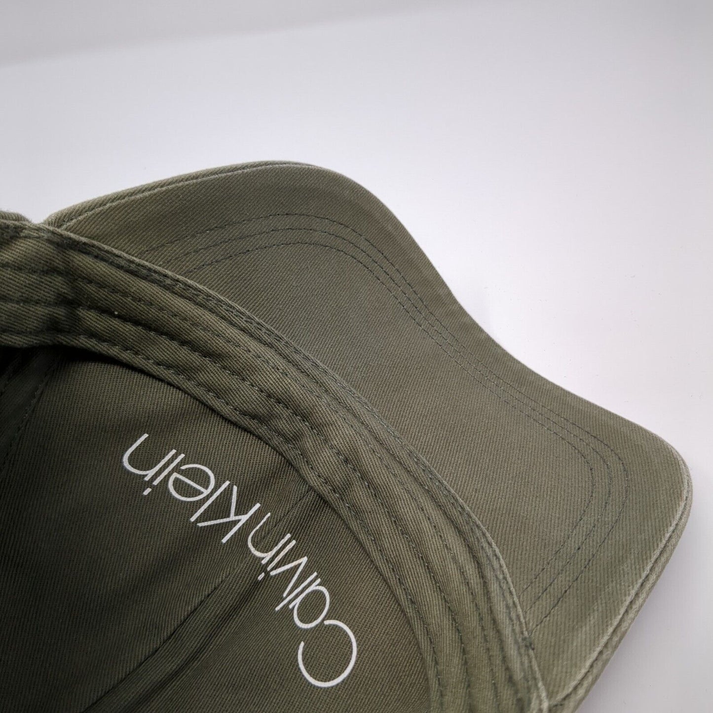 Calvin Klein Slideback Baseball Cap Green One Size Adjustable Emblem 6 Panel