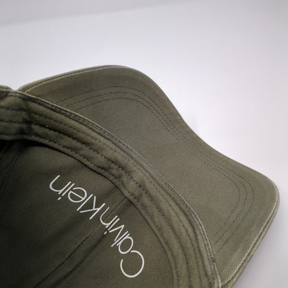 Calvin Klein Slideback Baseball Cap Green One Size Adjustable Emblem 6 Panel