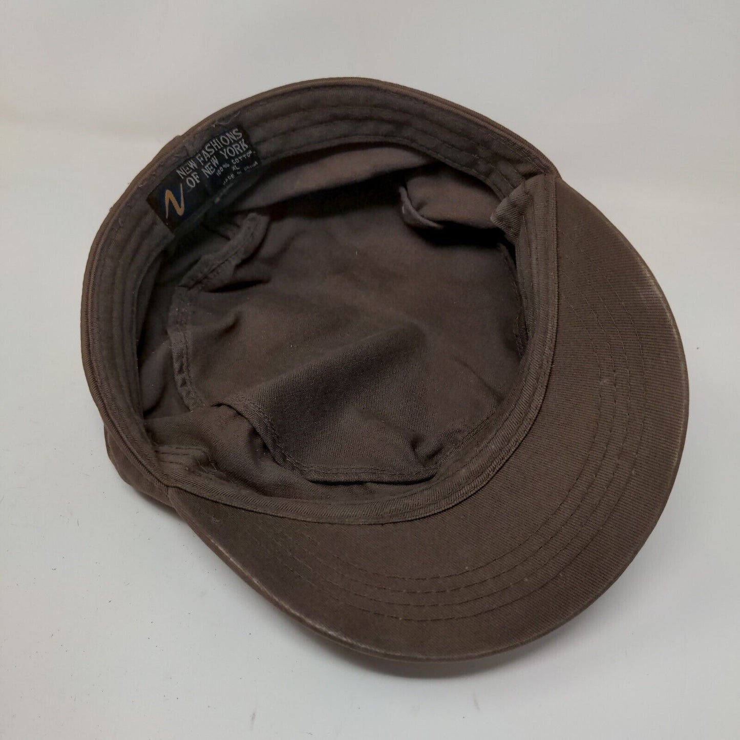 New Fashions of New York Women's Cadet Cap Brown Size XL 100% Cotton