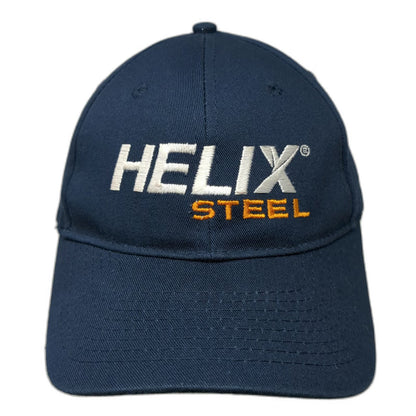 Port & Company Baseball Cap Blue One Size Helix Steel Logo Cotton Strapback Hat