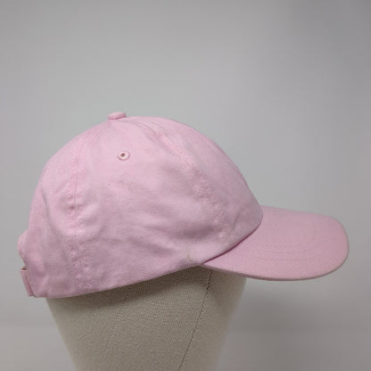 Unbranded Strapback Hat Pink One Size Adjustable Vented Holes 6 Panel Blank