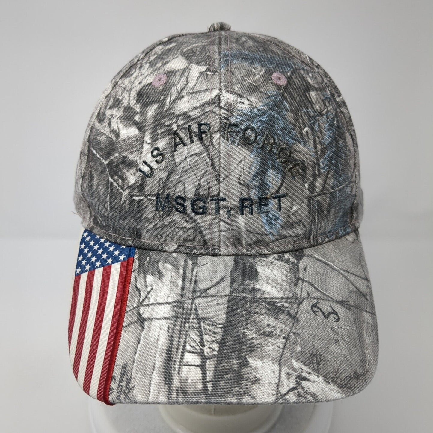 US Air Force Msgt. Ret Slideback Hat Camo One Size Hunting Outdoor Cap