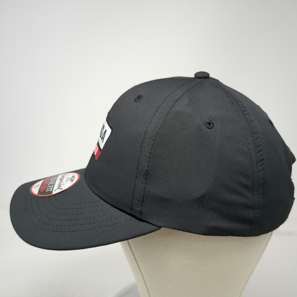 Imperial Baseball Cap Black OSFM AJGA Golf Performance Adjustable Hat UPF 50+