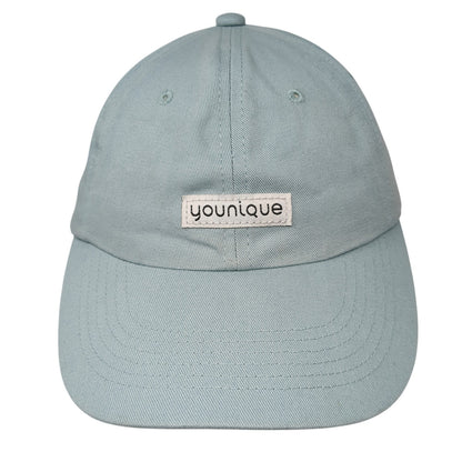 Younique Patch Slideback Hat Blue One Size Adjustable Solid 6 Panel