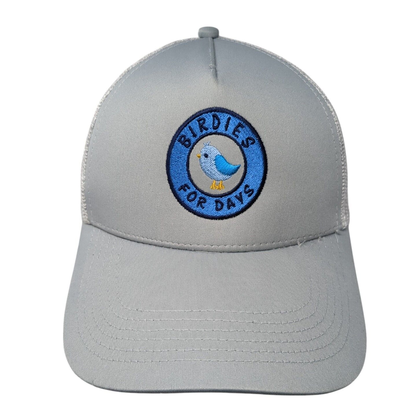 Birdies For Days Snapback Trucker Hat Gray OS Adjustable Mesh Back Sport-Tek