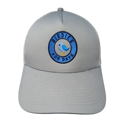 Birdies For Days Snapback Trucker Hat Gray OS Adjustable Mesh Back Sport-Tek