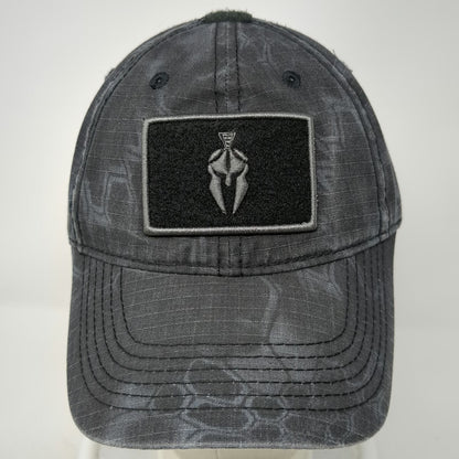 Kryptek Baseball Cap Gray One Size Typhon Camo Spartan Patch Strapback Hat