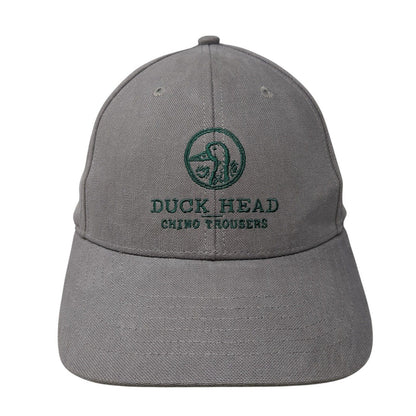 Duck Head Chino Trousers Slideback Hat Gray One Size Adjustable Embroidered