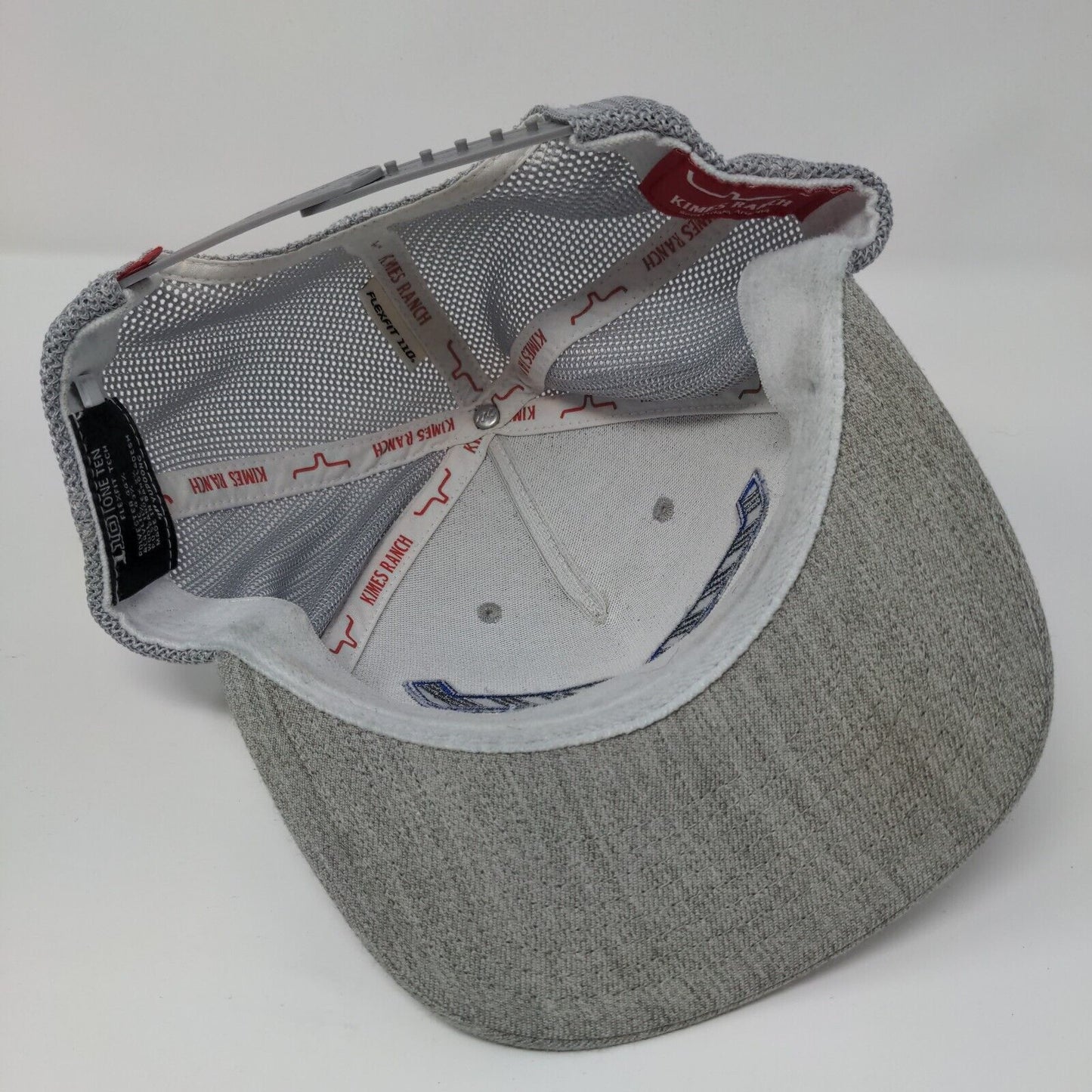 Kimes Ranch Snapback Trucker Hat Gray OSFA 110 Flexfit Mesh Back Yupoong