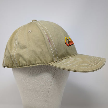 Cabela's Baseball Cap Beige One Size Contrast Stitching Slideback Hat Embroidery