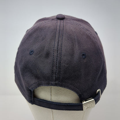 CAT Slideback Hat Blue One Size Adjustable Embroidered Vented Holes 6 Panel