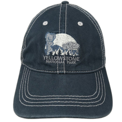 Prairie Mountain Baseball Cap Blue One Size Yellowstone National Park Hat Bear