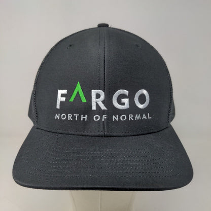 Richardson Men's Snapback Mesh Back Hat Black Embroidered Fargo Style 112