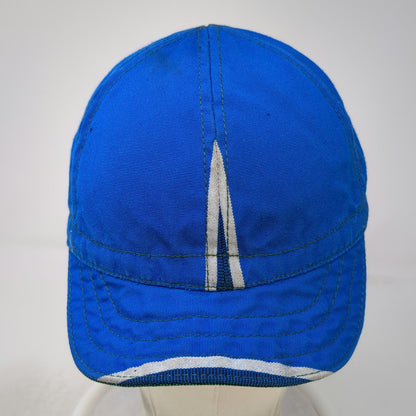Landry Cap Baseball Cap Blue 7 1/8 Geometric Stripe Fitted USA Made Hat Vintage