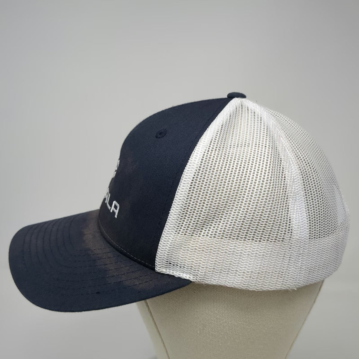 Richardson Trucker Hat Blue L Skwala Fly Fishing Logo Snapback Mesh Curved Brim