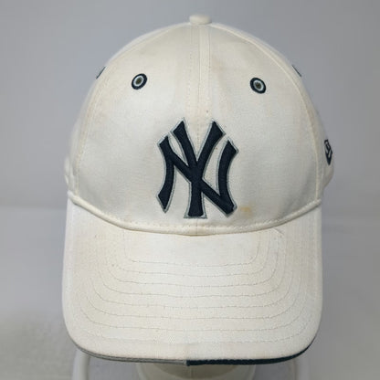 New York Yankees MLB New Era Baseball Cap White One Size Strapback Logo Hat